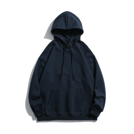 EOYWHK Summer Sweater Men Casual Fashion Round Neck Pocket Pullover Long Sleeve Tops Sweatshirt