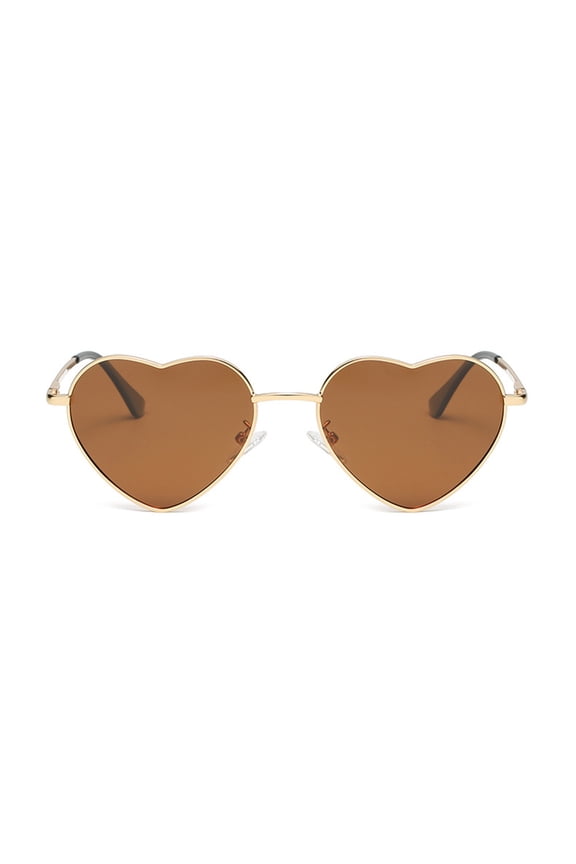 Sunglasses Womens Metal Frame Heart Polarized Sunglasses for Men Women Punk Rock Vintage Love Heart Sun Shades Retro Decorative Glasses for Beach Travel Y2K Sunglasses