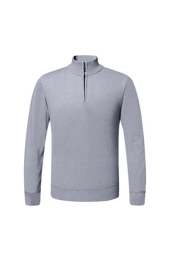 Sweaters for Men Fleece Lined Shirt Long Sleeve Quarter Zip Mock Neck Knitted Fall Winter Tops