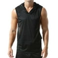 thumbnail image 1 of EOYWHK Tank Tops for Men Big and Tall Workout Tops Sleeveless Mesh Hollow Out Quick Drying Muscle Fit Moisture Wicking Athletic Hoodie, 1 of 5