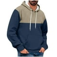 thumbnail image 1 of EOYWHK Top Fashion Men Comfortable Hoodie Hooded Pocket Drawstring Tops Sweatshirt Autumn Looks Clearance, 1 of 4