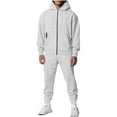 thumbnail image 1 of EOYWHK Two Piece Sweatsuit Sets for Men,Full Zip Up Athletic Hoodie and Elastic Waist Workout Pants S-4XL, 1 of 9