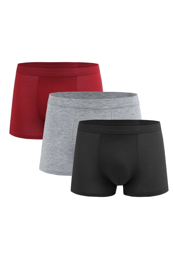 Underwear for Men 3 Pack Boxer Brief Compression Seamless Stretch Comfortable Elastic Underpants Clearance,L-4XL