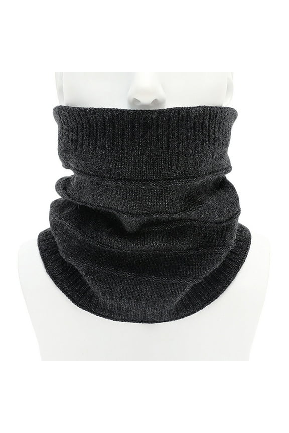 Winter Scarf for Men High Neck Thicken Soft Knit Wool Thick Neck Warmer Muffler