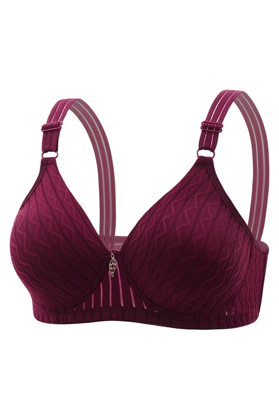 Wireless Bras for Women Embroidered Glossy Comfortable Breathable Bra Underwear No Rims