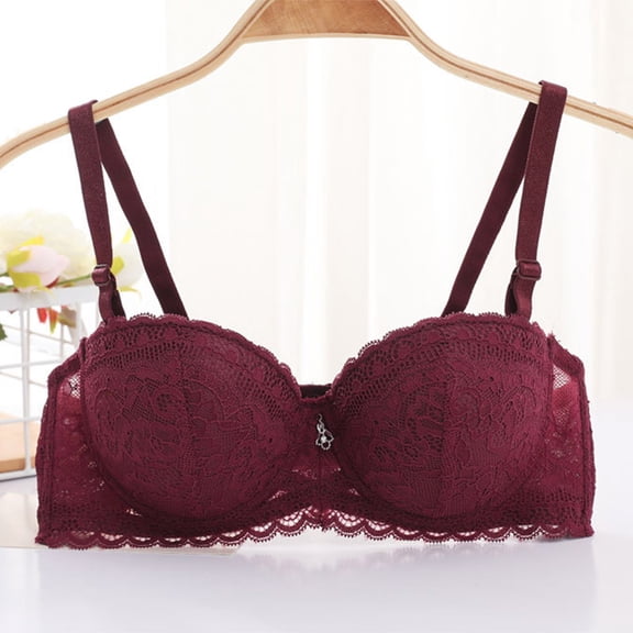 EOYWHK Wireless Bras for Women 's Sexy Thin Lace Bra Adjusted Type Border Foreign Trade Bra