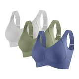 EOYWHK Wireless Sports Bras with Adjustable Straps,Push Up Full ...