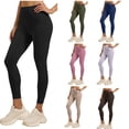 thumbnail image 1 of EOYWHK Women's 7/8 Leggings High Waist Yoga Pants Tummy Control Quick Dry Compression Leggings for Running Workout Gym Blue S, 1 of 5