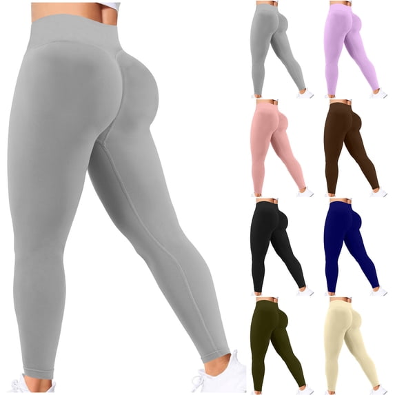 EOYWHK Women's Leggings High Waisted Tummy Control Butt Lifting Leggings Stretchy Quick Dry Running Sport Pants for Workout Pink XXL