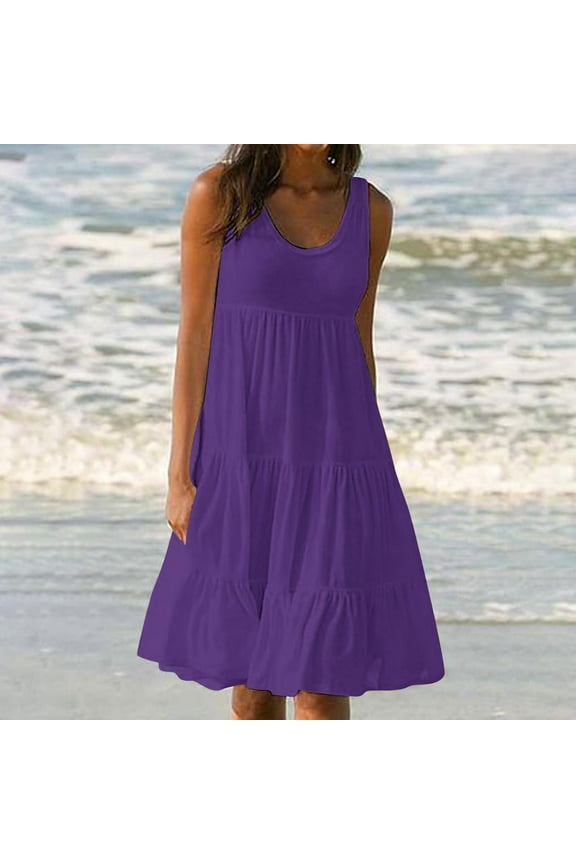 Womens Petite Dresses Plus Size Easter Dresses Summer Boho Tiered Mini Sundresses Plus Size Petite Length Flowy Dresses 2026