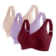 thumbnail image 1 of EOYWHK Womens Plus Size Sports Bras Soft Ribbed Bralettes Stretchable Adjustable Straps Gym Workout Sleep Bras M-3XL, 1 of 8
