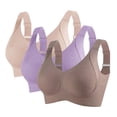 thumbnail image 1 of EOYWHK Womens Plus Size Sports Bras Soft Ribbed Bralettes Stretchable Adjustable Straps Gym Workout Sleep Bras M-3XL, 1 of 8