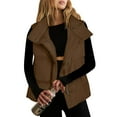 thumbnail image 1 of EOYWHK Womens Puffer Vests Sleeveless Jacket Full Zip Mock Neck Puffy Winter Outerwear with Pockets, 1 of 9