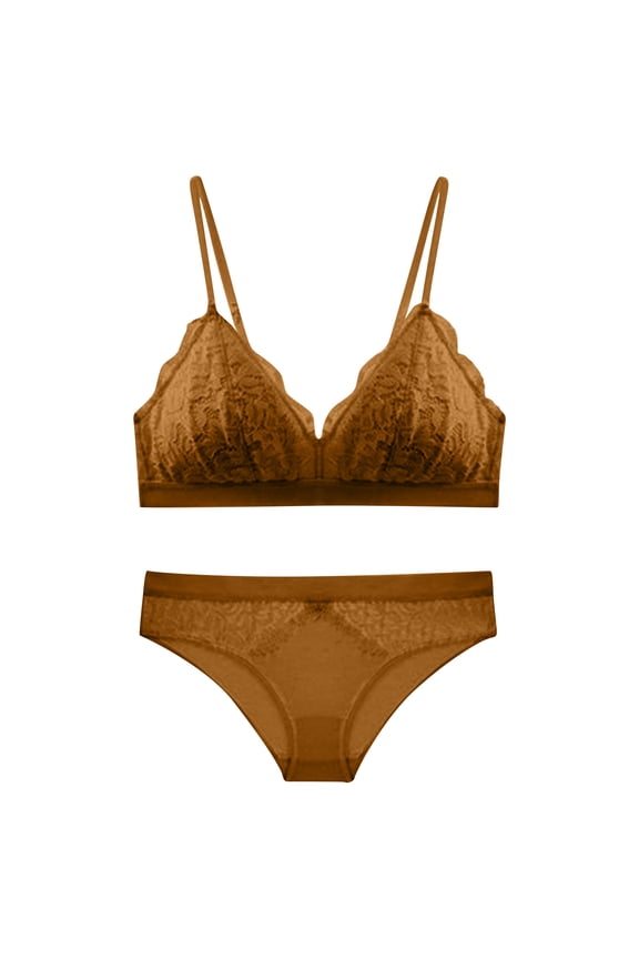 Womens Sports Bras Women Temperament Comfort Lace Strapless Thin Underwear With Underwear Set