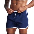 thumbnail image 1 of EOYWHK Workout Shorts for Men Breathable with Pockets Drawstring Mens Active Shorts Soft Lightweight Breathable Active Shorts for Men Dark Blue, Size L, 1 of 7