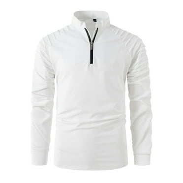 EOYWHK Y2K Hoodie Men's Half-Zip Stand-Up Collar Short-Sleeved Top Sports Long-Sleeved Stand-Up Collar Top/Shirt Winter Clearance
