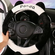 EOnmo Auto Parts Clearance Car Steering Wheel Cover With Short Plush Winter Protective Cover Warm and Antifreeze Universal Handlebar Set Fashionable Cute Car Interior Steering Wheel Cover