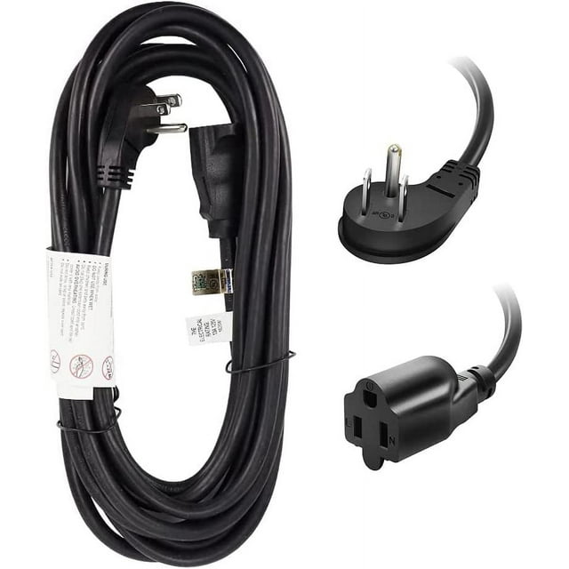 EP 10 Ft 16/3 Flat Plug Indoor Extension Cord, Black Low Profile