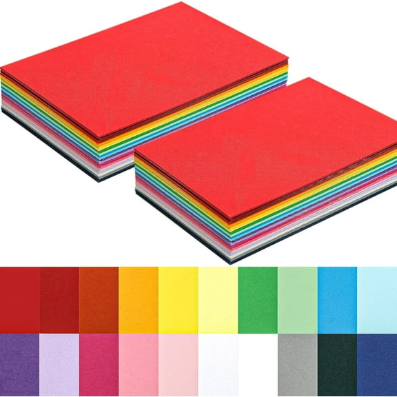 EP 100 Sheets Rainbow Colored Cardstock Index Card Blank Colorful Thick Paper 92LB/250gsm Cards Stock for Invitations, Postcards, Photos, DIY Crafts Greeting Card Making Scrapbook Supplies(5 x 7Inch)