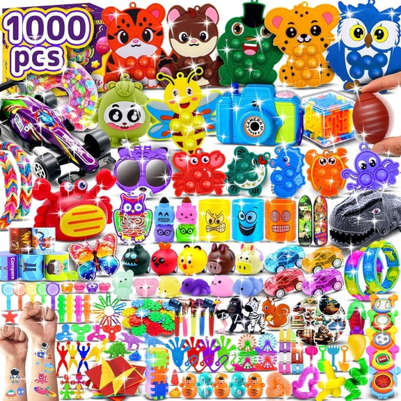 EP 1000 PCS Party Favors for Kids, Bulk Fidget Toys,Goodie Bags Stuffers, Treasure Box Toy for Classroom Prizes, Birthday Gifts, Stocking Pinata Filler Stuffers