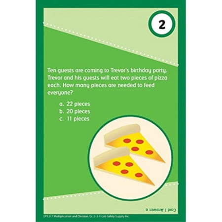 EP-3377 - Brain Blasters Math Practice Cards Multiplication/Division Gr 2-3 by Edupress