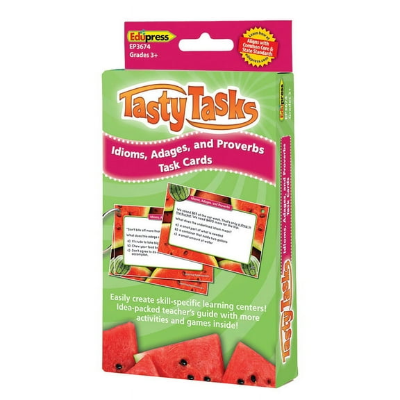 EP-3674 - Idioms Adages Proverbs Language Arts Tasty Task Cards by Edupress