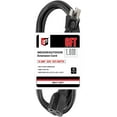 thumbnail image 1 of EP 6 Ft 12/3 SJTW Black Outdoor/Indoor Extension Cord, Durable Electrical Cable, 1 of 5