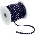 thumbnail image 1 of EP 65.6ft Studded Faux Suede Cord Rope for Jewelry Making, 5mm Micro Fibre Flat Leather Lace Beading String Ribbon with Rivets, Navy Blue Golden, 1 of 10
