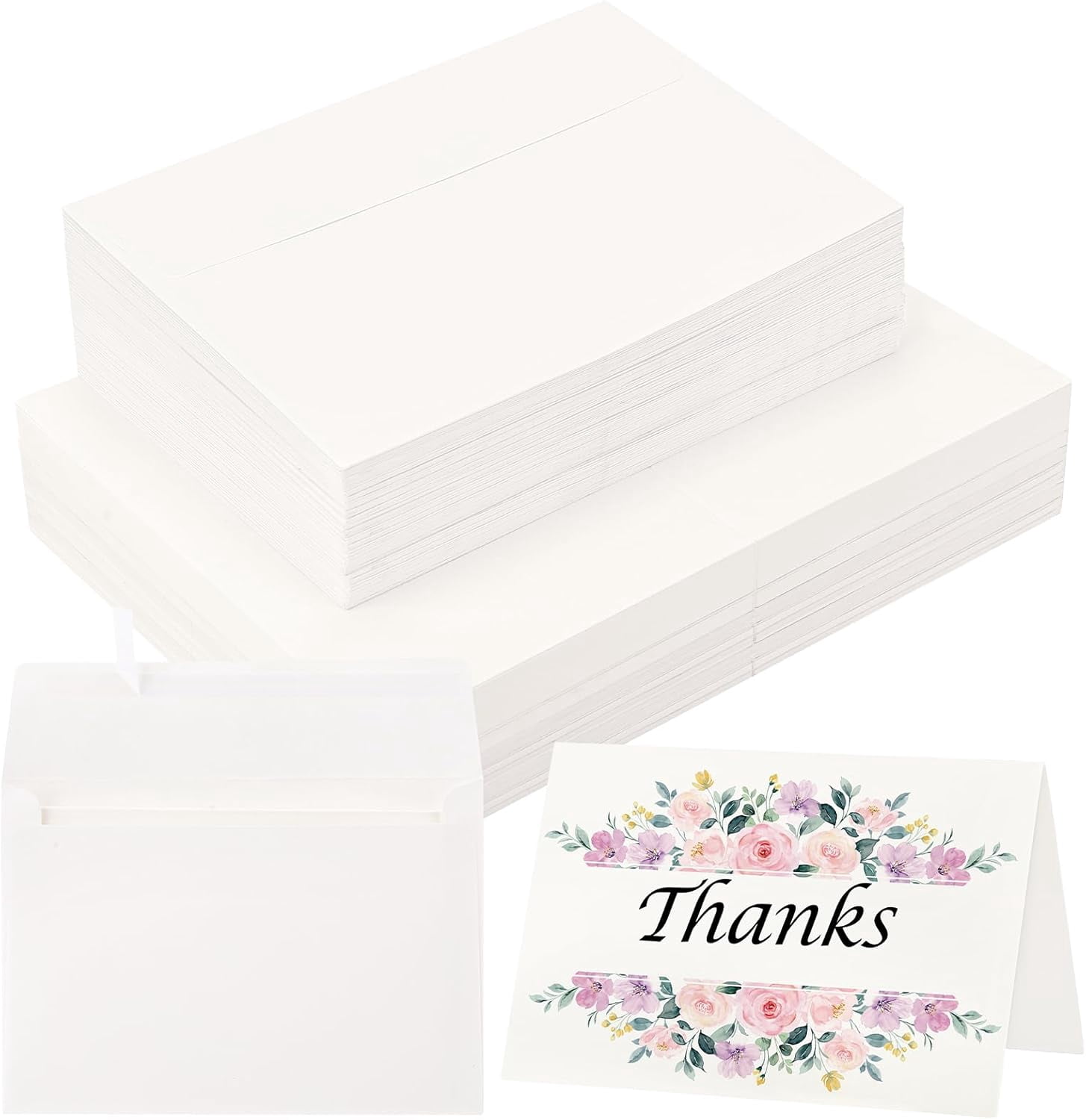 EP 70 Sets Blank Watercolor Cards with Envelopes, 140lb/300GSM Cotton Watercolor Paper Cards, 4 x 6 in Foldable Watercolor Postcards with Envelopes for Greeting Cards Birthday Wedding Invitations