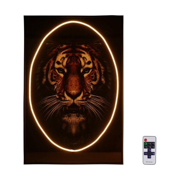 EP Light Tiger LED Lighted Wall Arts Wall Decor 23.6" x 35.4"
