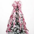 thumbnail image 1 of EP Pink Glitter Christmas Tree Topper - 12" Wide Velvet Bow for Christmas Tree (1 Pack), 1 of 9
