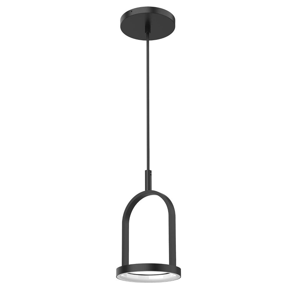 Black Glass LED Indoor/Outdoor Pendant Light