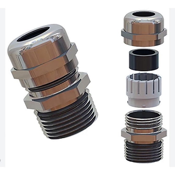 EP2-9 - STRAIN RELIEF CORDGRIP PG9 15MM DIA 8MM WIRE NI-BRASS 29MM LONG