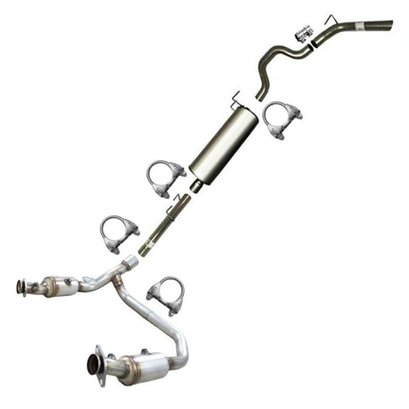Stainless Steel Exhaust Complete Kit fits 2006–2008 Dodge RAM 1500 3.7L &2006–2007 4.7L – Direct Fit