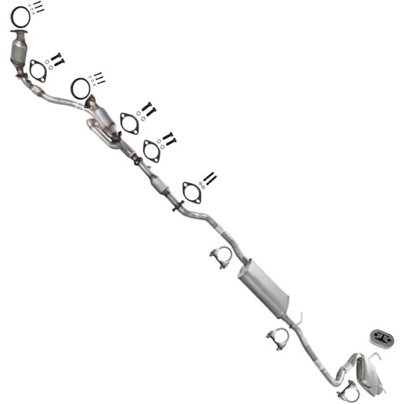 Northeastern Exhaust Complete System with Hanger Fits 2009-2010 Saturn Outlook 3.6L (XE Trim Models Only) - Direct Fit EPA-Approved | Stainless Steel