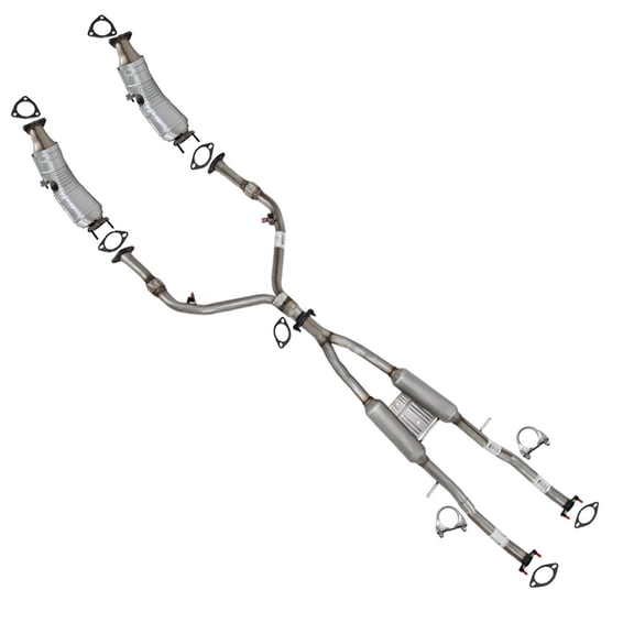 EPA Approved Pair Catalytic Y-Pipe Resonator Kit Fits 20142017 Infiniti QX70 3.7L Direct Fit