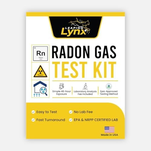 EPA-Approved Radon Test Kit for Home, Lab Analysis Included | Detects Radon Gas Levels in Basements & Living Spaces | Easy-to-Use Air Quality Test with Lab Report &Discounted Shipping| Radon Detector