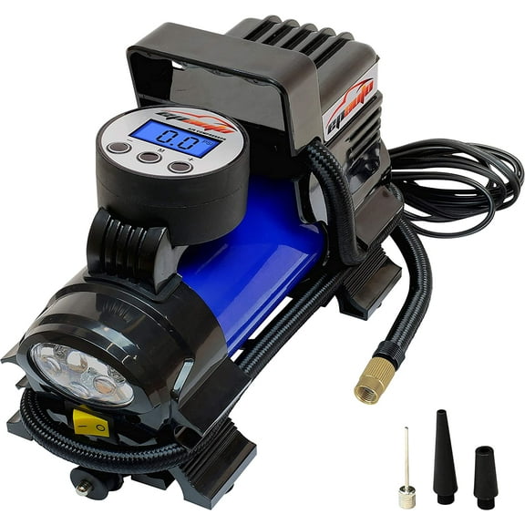 EPAuto 12V DC Portable Air Compressor Pump, Digital Tire Inflator, Blue