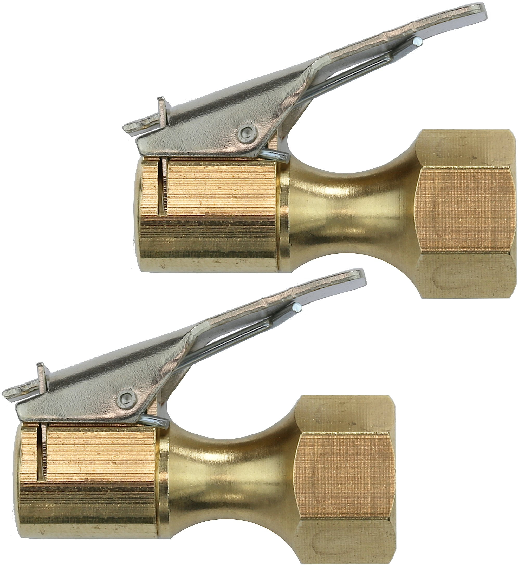 EPAuto 2 Pack Closed Flow Straight LockOn Air Chuck with Clip, for