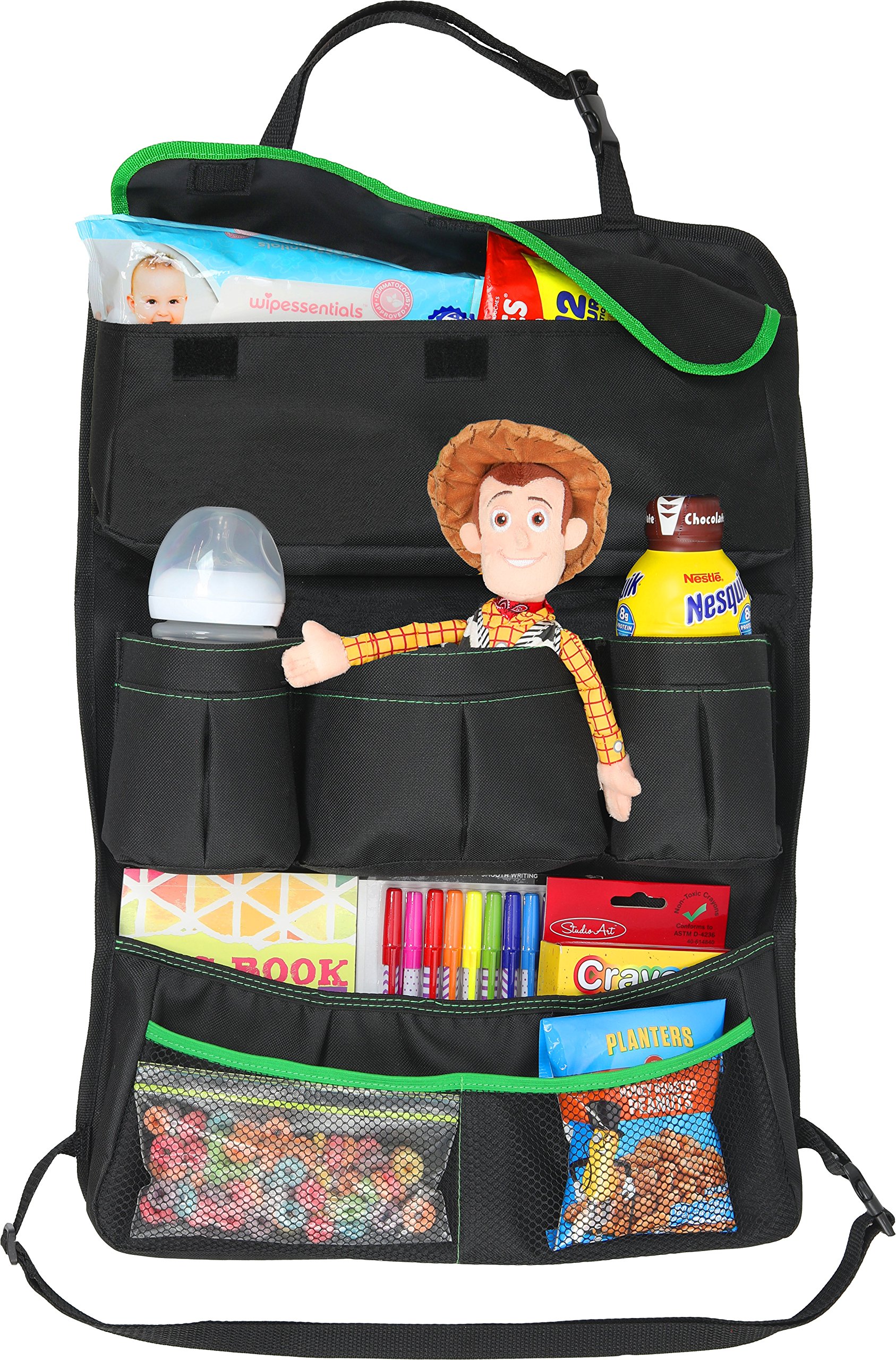 EPAuto Premium Car Backseat Organizer for Baby Travel Accessories, Kids Toy Storage, Back Seat Protector / Kick Mat… - image 1 of 3