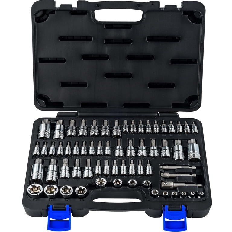 EPAuto Drive Torque Torx Bit and External Socket Set, 63-Piece