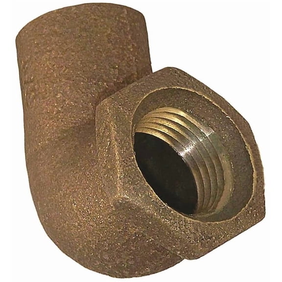 EPC 10159202/10156792 Pipe Elbow, 1/2 x 3/4 in, Sweat x FIP, 90 deg Angle, Copper