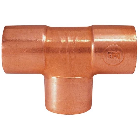 EPC 80009 Pipe Tee, 1/2 in, Sweat, Copper