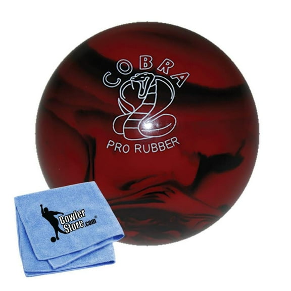 EPCO Candlepin Bowling Ball- Cobra Pro Rubber - Red Black (4 1/2 inch- 2lbs. 6oz.) 1 Ball
