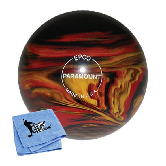 EPCO Candlepin Bowling Ball- Marbleized - Black, Red Yellow (4 1/2 inch- 2lbs. 5oz.) 1 Ball