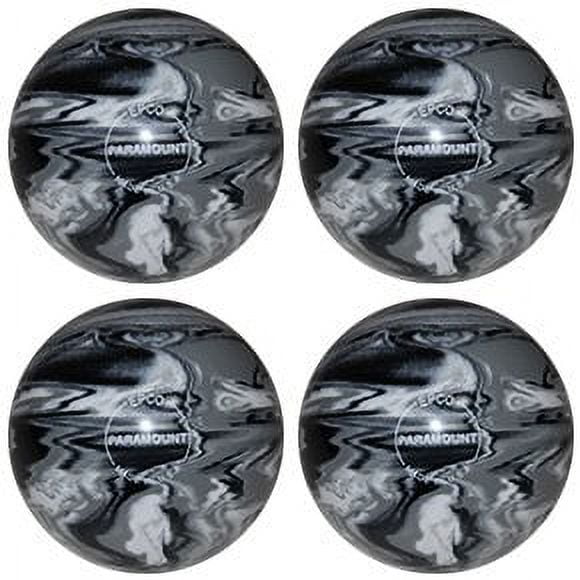 EPCO Candlepin Bowling Ball Set - 4 Marbleized Balls (Purple, Grey & White), 80% Rubber