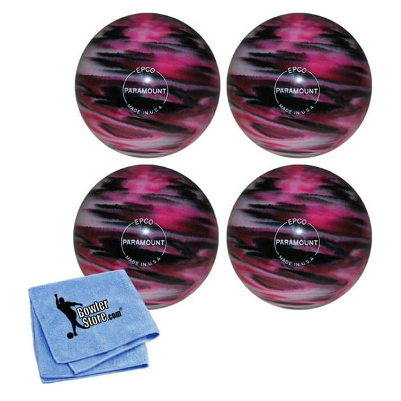 EPCO Candlepin Bowling Ball- Marbleized - Magenta, Black White (4 1/2 inch- 2lbs. 5oz.) 4 Balls