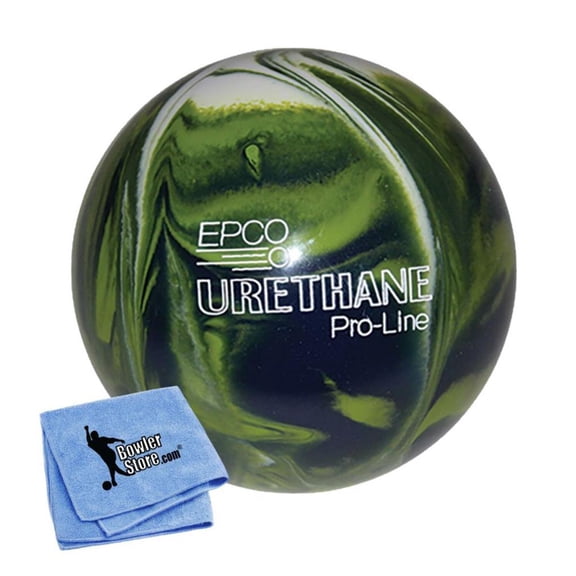 EPCO Candlepin Bowling Ball- Urethane - Lime Green, White Navy (4 1/2 inch- 2lbs.7oz.) 1 Ball