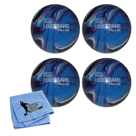 EPCO Candlepin Bowling Ball- Urethane Pro-Line - Purple, Blue Mint (4 1/2 inch- 2lbs. 6oz.) 4 Balls