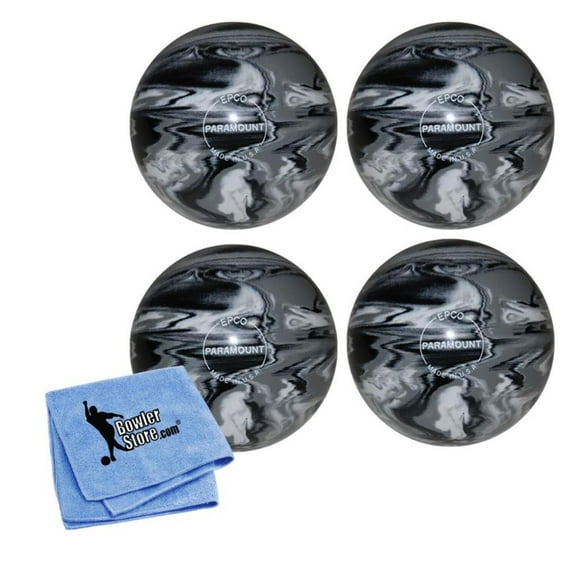 EPCO Candlepin Bowling Balls - Marbleized - Black, White Grey (4 1/2 inch- 2lbs. 5oz.) 4 Balls